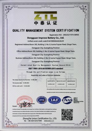 ISO 9001--IMPROVE BATTERY