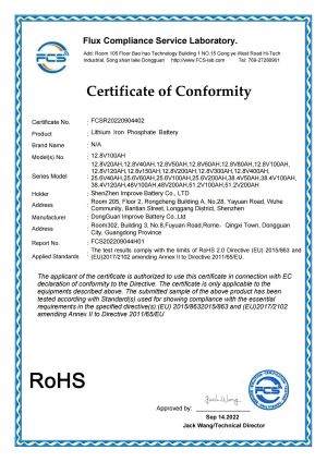 ROHS--IMPROVE BATTERY
